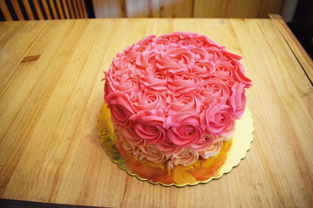 Rosas Rosas Base de keke y relleno