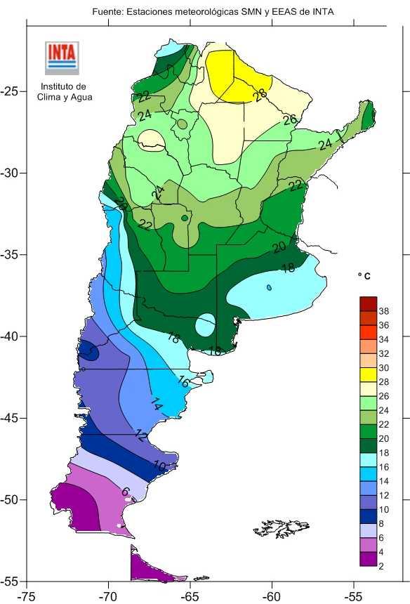 Análisis de la temperatura máxima semanal: 26 de mayo al 01 de junio L a temperatura máxima media más alta de la semana se registró en Las Lomitas (28.3 C) y la más baja en Ushuaia (3.0 C) (Fig. 3).