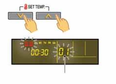 botones SET TEMP y FAN. 2 - En caso de que haya más de una unidad instalada apretar el botón SET BACK para indicar el número de la unidad a programar.