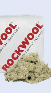 Lana de roca PROROX LF 970 Borra de lana de roca en sacos. Temperatura máxima 680 ºC y 750 ºC en punta.