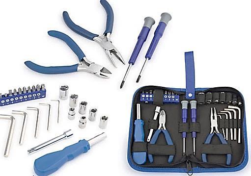 Ref. EV-086 Kit de herramientas que incluye: 1 pinza con cortafrío, 1 cortafrío, 2 destornilladores de