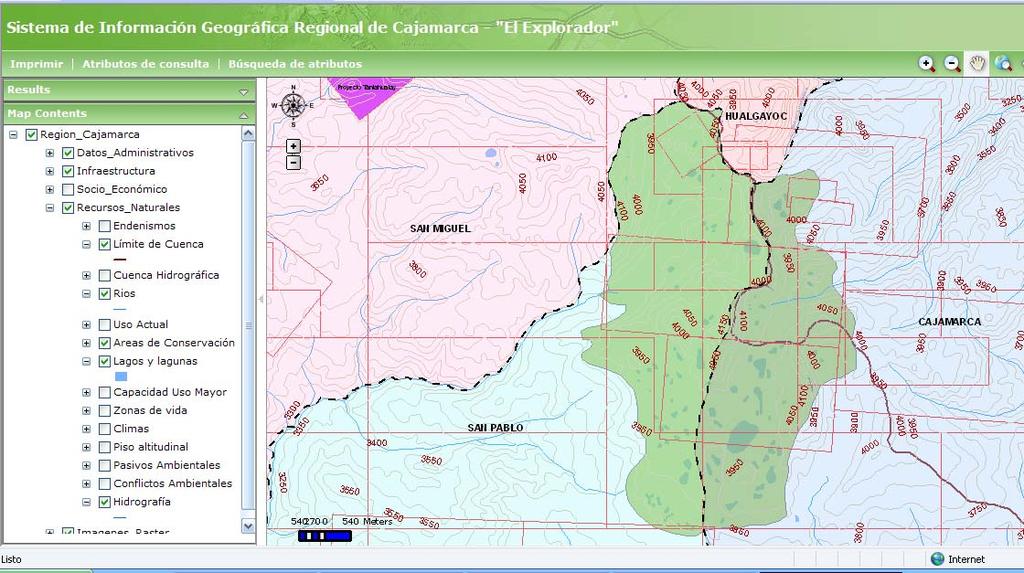 SG REGONAL Contamos con un sistema de información Geográfico Regional de fácil acceso que contiene 103 mapas temáticos entre sociales,