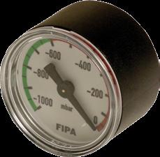 System monitoring Vacuum and pressure gauges Vacuum - and pressure gauge Vacuum - and pressure gauge With red-green