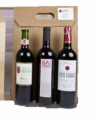 O. Rioja Alavesa Cueva de Lobos Crianza 1 Tinto D.O. Rioja Alavesa Campillo Crianza 1 Tinto D.O. Rioja Alavesa Dominio De Berzal Crianza 1 Caja cartón 3 botellas 31