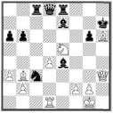 18...Dd6; o 18...Cxc3 son mejores.] 19.h5! Cxc3 20.hxg6 hxg6 21.Txe6!! Ce5 [Única] 22.Cxe5 Ae4 23.Txg6 +! fxg6 [Si 23...Rh7 24.Dh3+-] 24.Ab3+ Rh7 25.Dh3 25...Ah4? [El error decisivo.