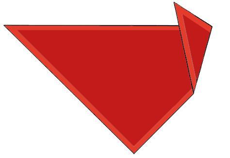 La forma será de un triángulo isósceles, con una longitud de 110 cm en su lado más largo y 73cm en los lados más cortos.