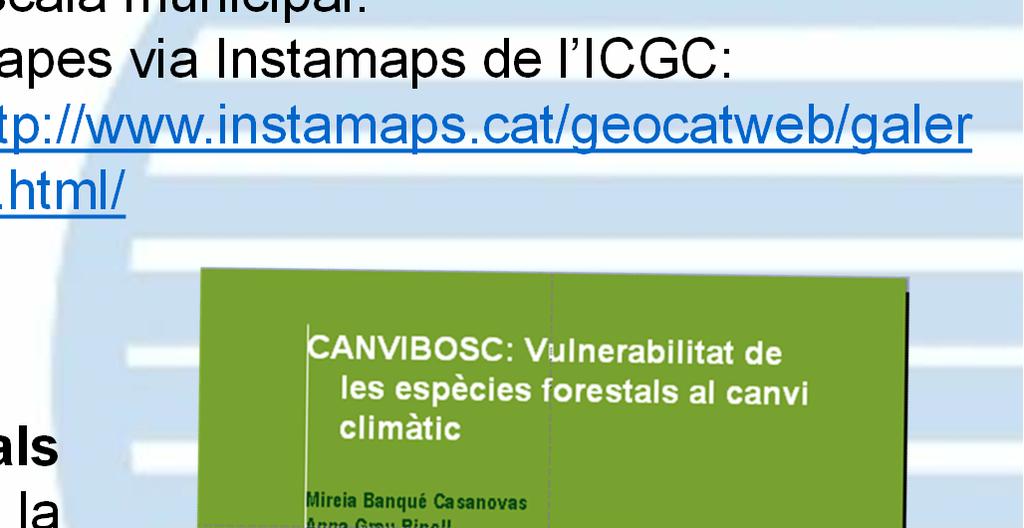 Mapes via Instamaps de l ICGC: http://www.instamaps.cat/geocatweb/galer ia.