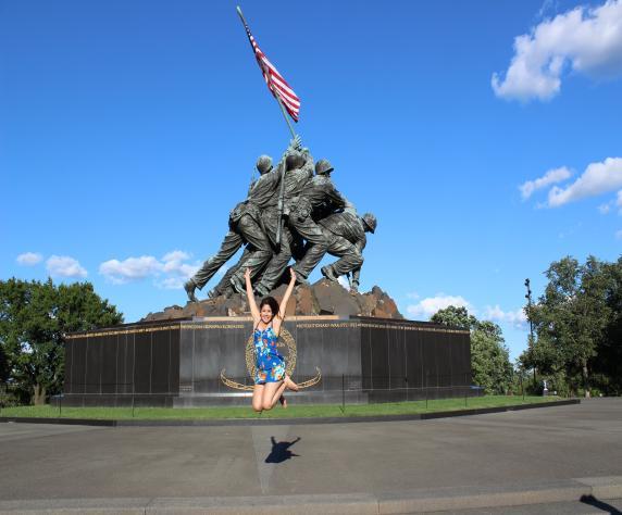 I also started a signature pose. Throughout the pictures you will see me jumping just for the heck of it. After visiting this one all the way in Virginia we got hungry for Mexican food.
