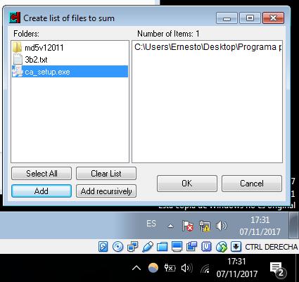 Para que nosotros podamos ver este código MD5, existe software que analiza el archivo descargado y obtiene dicho código de él.