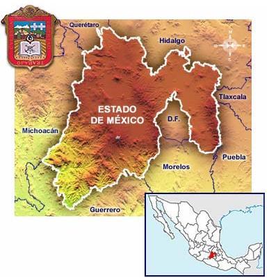 GEOGRAFÍA, POBLACIÓN y EDUCACIÓN El Estado de México cuenta con una superficie de 22,351 km2. Se localiza en el centro del país.