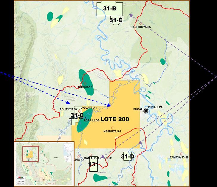 LOTES Lotes Región Ucayali Lote 31C (LGN* y GAS) Lote
