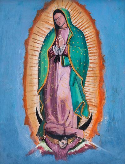Anónimo Siglo XX Virgen de Guadalupe Óleo