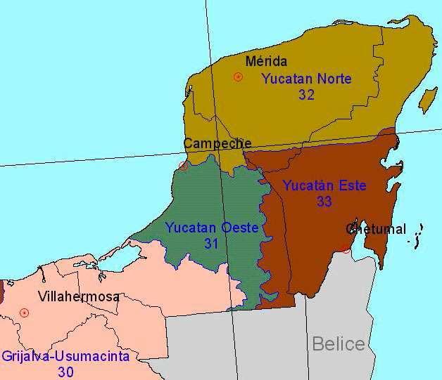 d) Hidrología superficial El área donde se llevará a cabo el proyecto, se encuentra inmerso en la región hidrológica No. 33 (Yucatán Este) que cubre la mitad Sur del Estado de Quintana Roo.