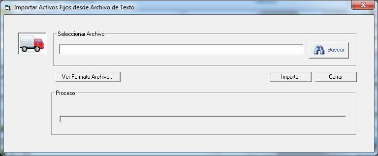Paso N 2: Presione Buscar para capturar el archivo de texto. Si desea ver o revisar el formato del archivo de texto, lo podrá revisar en este botón.