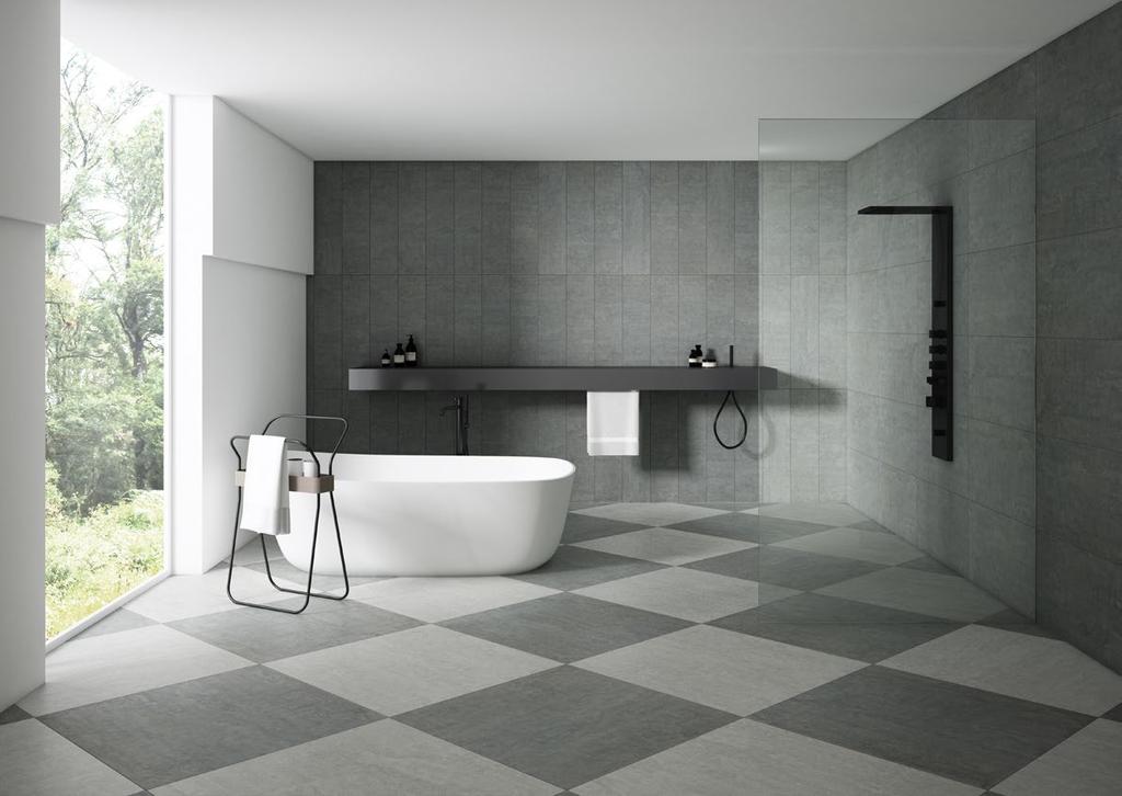 product: Pelle anthracite natural 90x90 & Pelle grey natural