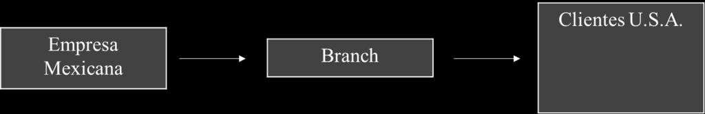 EJEMPLO BRANCH E.U.A. Caso 2: Empresa Española vende en U.S.A. a través de Branch/Establecimiento Permanente en U.S.A. Empresa Española Branch Observaciones: 1. Branch se considera contribuyente en U.