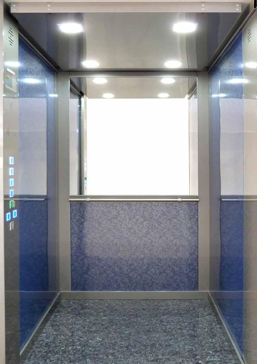 CABINA MODELO MADRID Las cabinas de ascensor en nuestro departamento de rehabilitaciones consisten en diferentes acabados disponibles para