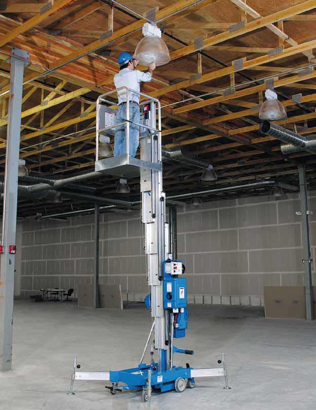 Elevadoras de Mercancías Caracterizados por su sencillo manejo y ligereza, los Elevadores de Mercancía son muy útiles como herramienta de apoyo en las instalaciones de tuberías, aparatos de aire