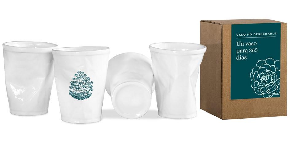 Vaso no desechable UN VASO PARA LOS 365 DÍAS Vasos no desechables en cerámica para disminuir el consumo
