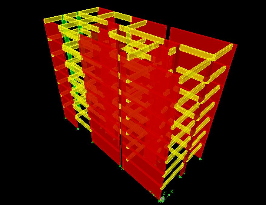 4.3 MODELO DEL EDIFICIO: Para realizar el análisis sísmico se idealizo la estructura como pórticos planos de concreto armado compuestos por columnas y placas unidos entre sí por medio de diafragmas