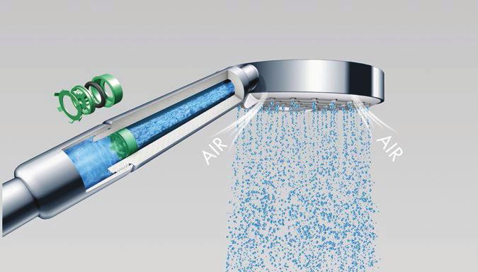 En la actualidad, las teleduchas EcoSmart tienen un consumo de agua de solo nueve o seis litros por minuto, ahorrando así hasta un 60 % de gasto hídrico y energético.