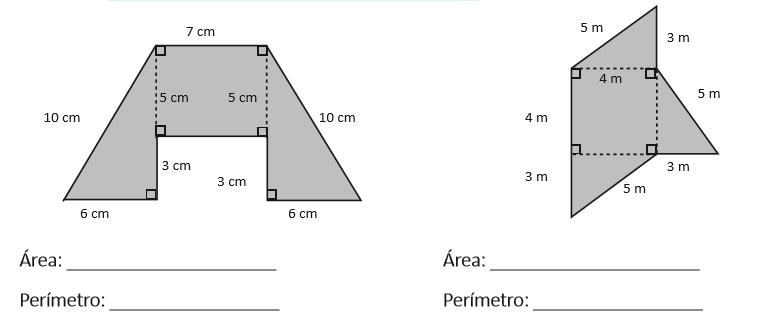 B) calcula el perímetro y el área de estas figuras. III.- Calcula área y perímetro de circunferencia. a) Determina el perímetro de una circunferencia de diámetro 15 cm.