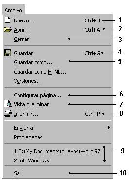 El procesador de palabras Word, como aplicación líder en el manejo de documentos tipo texto posee estas y otras características únicas.