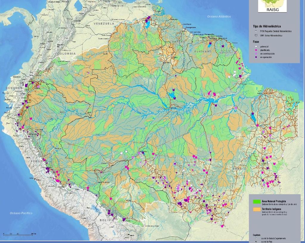 Contexto Presiones con el extractivismo: Inversiones en Infraestructura en la Amazonía (presiones internas y externas) 1. Inversiones Brasileras.