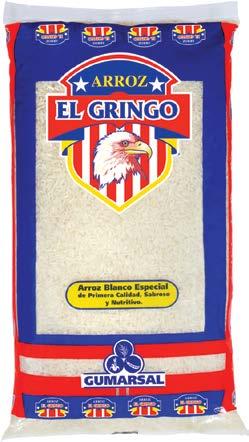 el gringo Producto: Arroz Blanco ARROZ EL GRINGO Presentación: Bolsa 4 Lbs.