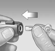 Obtención de una muestra de sangre Paso 2 Introduzca una lanceta estéril en el dispositivo de punción OneTouch Inserte la lanceta en el