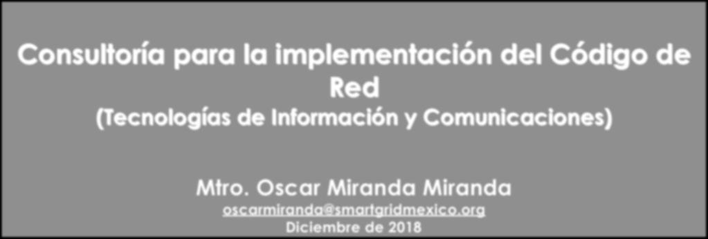 Consultoría para la implementación del Código de Red (Tecnologías de Información y