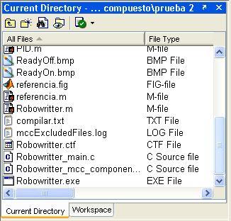 Capítulo 5: Desarrollo del programa informático 103 Después de abrir el fichero ejecutable y terminar la extracción de archivos nos aparece una nueva carpeta denominada Robowritter_mcr mientras se