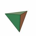 SOLIDOS PLATÓNICOS POLIEDRO DEFINICIÓN FIGURA TETRAEDRO REGULAR Formado por tres triángulos equiláteros.