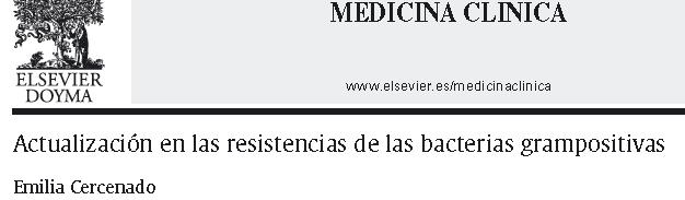 en Espanã: situacioń actual y evolucio de la resistencia a antimicrobianos (1986-2006)