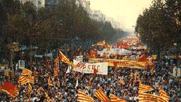 Manifestación pro autonomía en Barcelona, 11 de septiembre 1979 (Diada) Contexto de crisis económica
