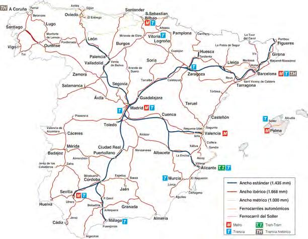 visión general infraestructura Infraestructura Infrastructure Visión general de las infraestructuras ferroviarias en el año 2016 General view of rail infrastructures in 2016 Red ferroviaria