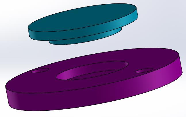 Sobre las mesas de movimiento nanométricas (NanoCube de PI), se encuentra montado un portamuestras circular (Fig.