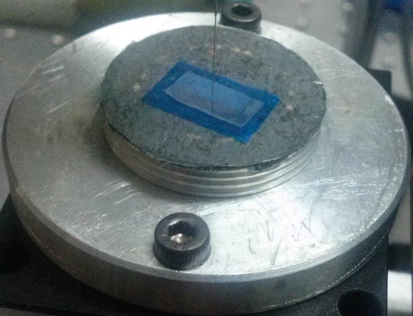 A los actuadores lineales se les fabricaron dos bases de aluminio para el montaje de los patrones a medirse, la primera de ellas (Fig.