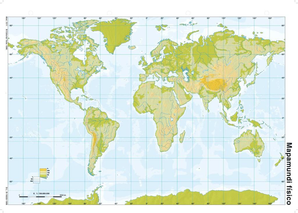 2. EL PLANETA BLAU 2.1. Observa el planisferi i escriu on correspongui els noms dels sis continents i dels cinc oceans; repassa i escriu el nom de l Equador, dels tròpics i dels cercles polars. 2.2. Respon: a) Quin oceà s estén entre Amèrica i Àsia?