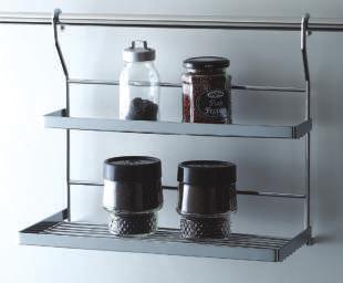 Herrajes para Muebles 7 - Accesorios para muebles de cocina - De colgar Bandeja doble con estantes combinados multiuso de colgar para