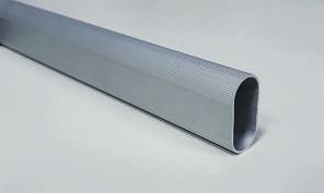 Perfil tubo oval EHPATOX5 Perfil tubo oval Ejecución: Aluminio extruído 6063 T5. Terminación: Anodizado natural, esp. 10 micrones.