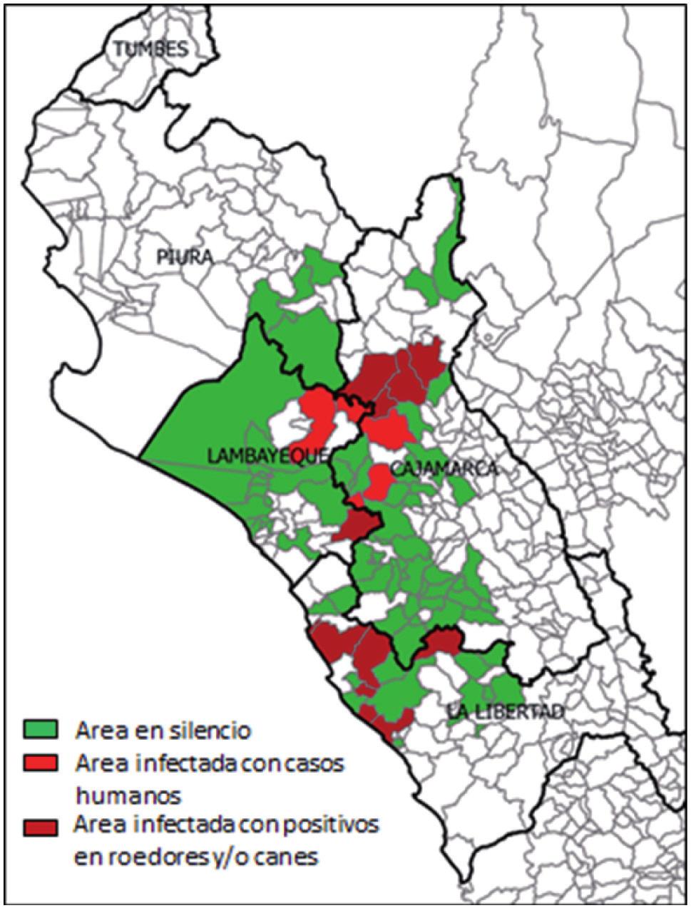 18 distritos, de los cuales, 12 distritos pertenecen al departamento de La Libertad y 6 distritos al departamento de Cajamarca.