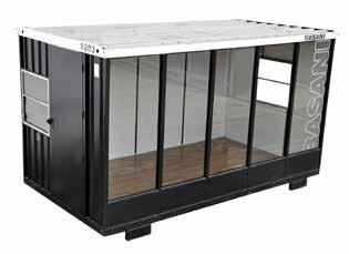 Basani Kit 1 - Módulo con ventanas Kit 2 - Módulo vidriado $ 74.090 + IVA $ 84.295 + IVA Medidas: Largo: 6.00mts x Ancho: 2.30mts x Alto: 2.