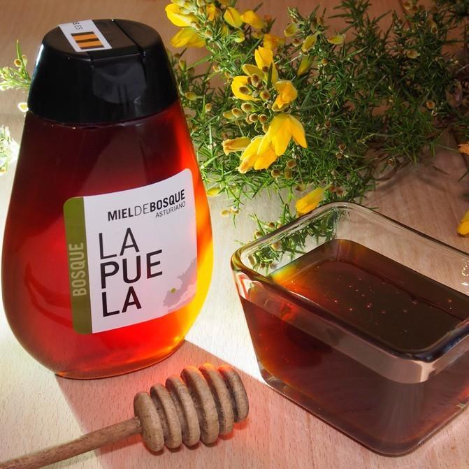 ref 008 miel del bosque asturiano (350 g ) Miel procedente del néctar de las flores del brezo, de la zarza y del