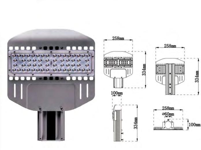 DM-LD-09-40w 40w OSRAM Driver MEAN WELL Cantidad de LED 56 4800lm > 120 lm Índice de reproducción de color Ra> 80 Ángulo de haz 140 x 70 Dimensión del