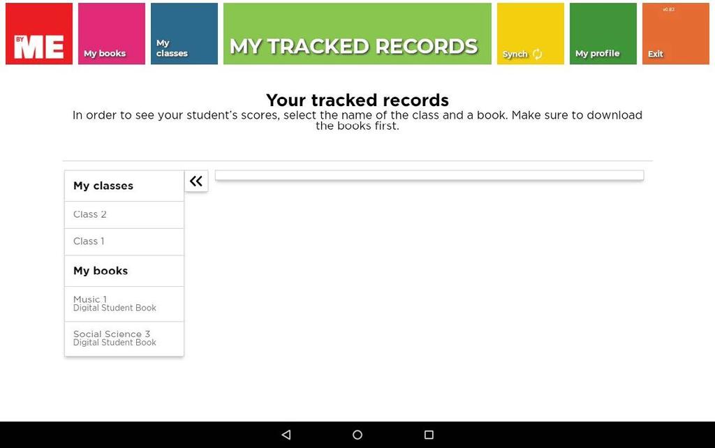 My tracked Records: Registro de las notas en las actividades de los estudiantes.