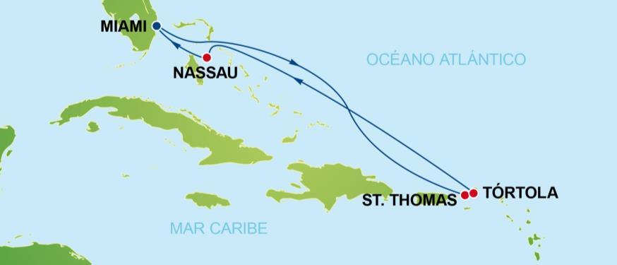 ITINERARIOS 2017 Caribe desde 7 puertos de salida diferentes Caribe