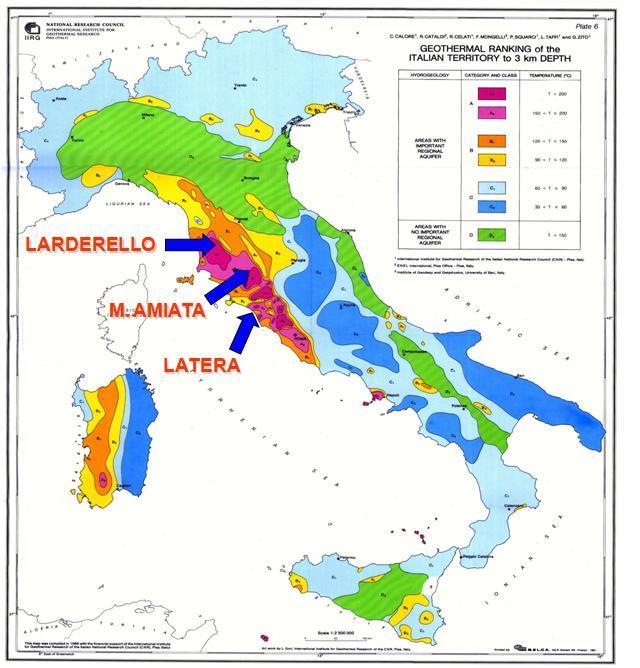 Recursos geotérmicos en Italia Recursos en Toscana Monte Amiata e intrusiones plutónicas Generación de