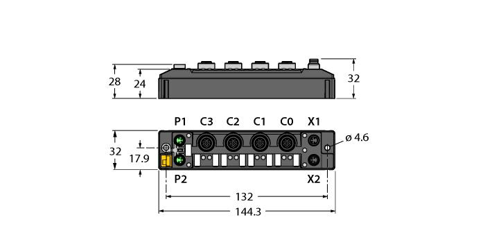 Accessorios de función TBEN-S2-4IOL 6814024 módulo E/S multiprotocolo compacto, 4 IO-Link Master 1.