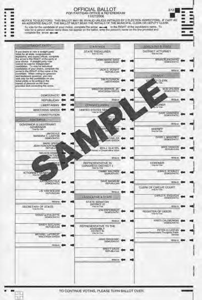 Qué es un voto de muestra? Una semana antes de una elección, recibirá un voto de muestra por correo. Un voto de muestra es igual que el voto que utilizará para votar el día de la elección.